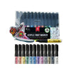12 Marcadores Acrílicos punta gruesa Premium a Prueba de Agua