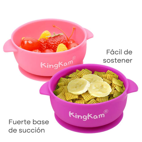 Plato de silicón antideslizante para niños