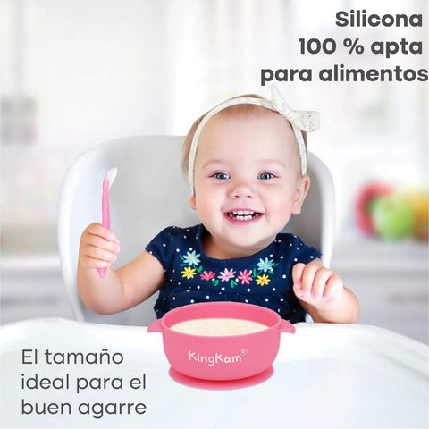Plato de silicón antideslizante para niños