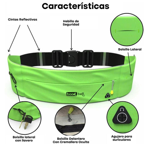 Cinturón para Correr con bandas reflectivas.