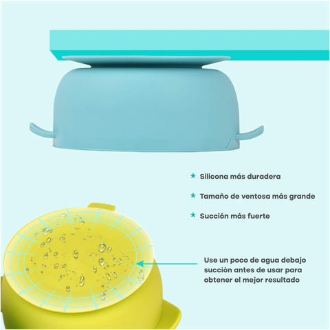 Plato de silicón antideslizante para niños