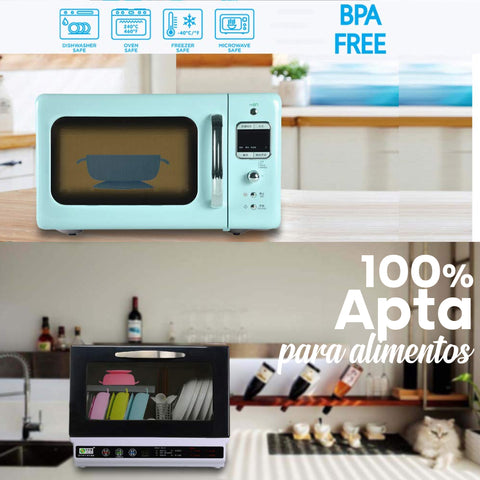 Plato de silicón antideslizante para niños