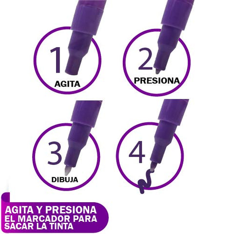 20 Marcadores Acrílicos punta fina Premium a Prueba de Agua